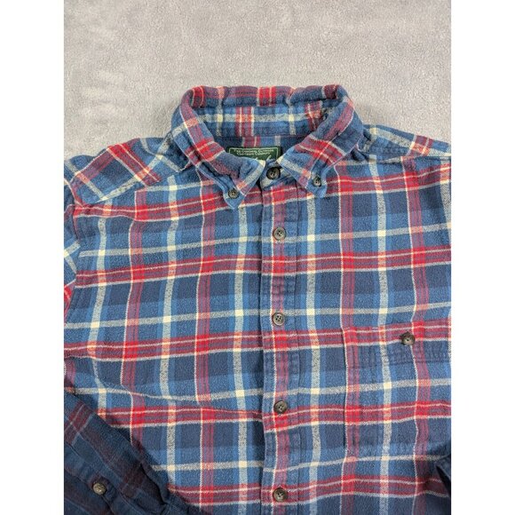 Woolrich Shirt Mens Large Blue Plaid Classic Fit Button Up Outdoor Campcore - Picture 2 of 9